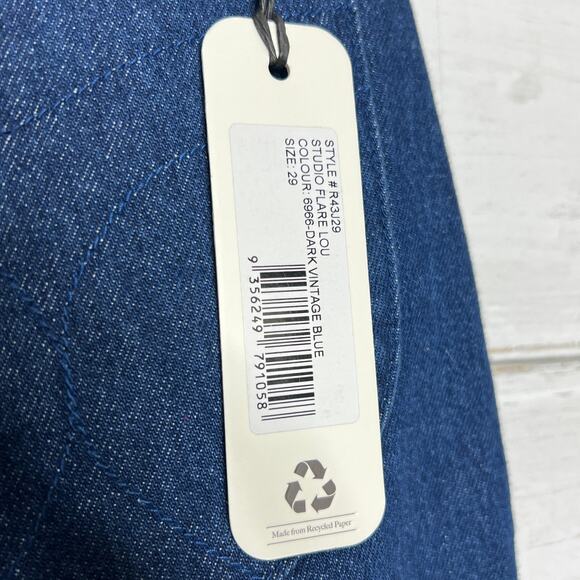 Rolla's Studio Flare Lou Dark Wash Denim Jeans Wide Leg Size 29 - Picture 6 of 11